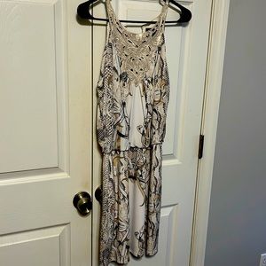 White House Black Market Snakeskin printed Dress sz M